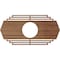 Ekena Millwork Chrysler Wood Fretwork Pierced Ceiling Medallion, Walnut, 38"W x 19"H x 10"ID x 1/4"T CMWP38X19X0250CSWA - alternate 5